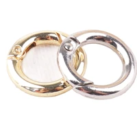 1213mm goldsilver spring ring 8 pcs buckles spring gate ring clasp snap ring screw webbing purse bag handbag dog collar