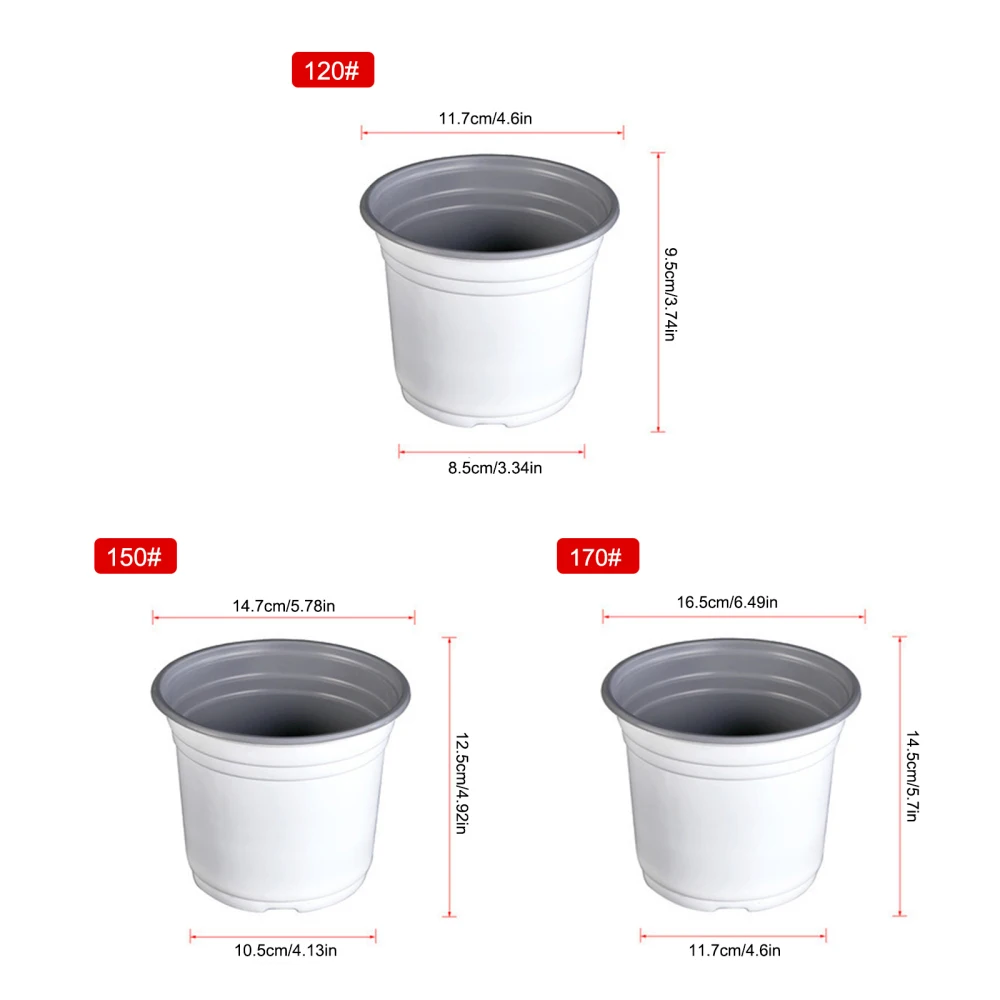 Plastic Containers Seedlings Greens Stretch Pots 1 Gallon//2.2 Gallon/3.2 Gallon Washable White Flower For Outdoor Indoor Plants | Дом и сад