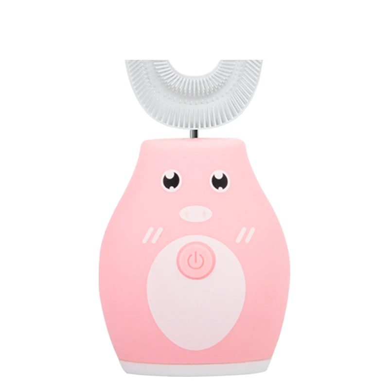 Детская электрическая зубная щетка с мультипликационным рисунком для детей 360