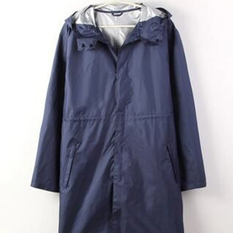 Длинный черный плащ мужской водонепроницаемый для рыбалки мужские куртки пончо