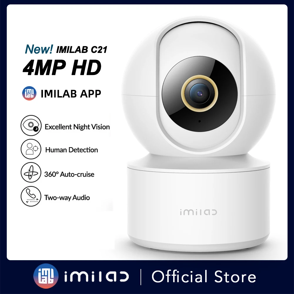 New IMILAB C21 2.5K Camera Vedio Surveillance Wifi IP Smart Indoor Home Security Baby Monitor 360view Starlight Night ViSion Cam