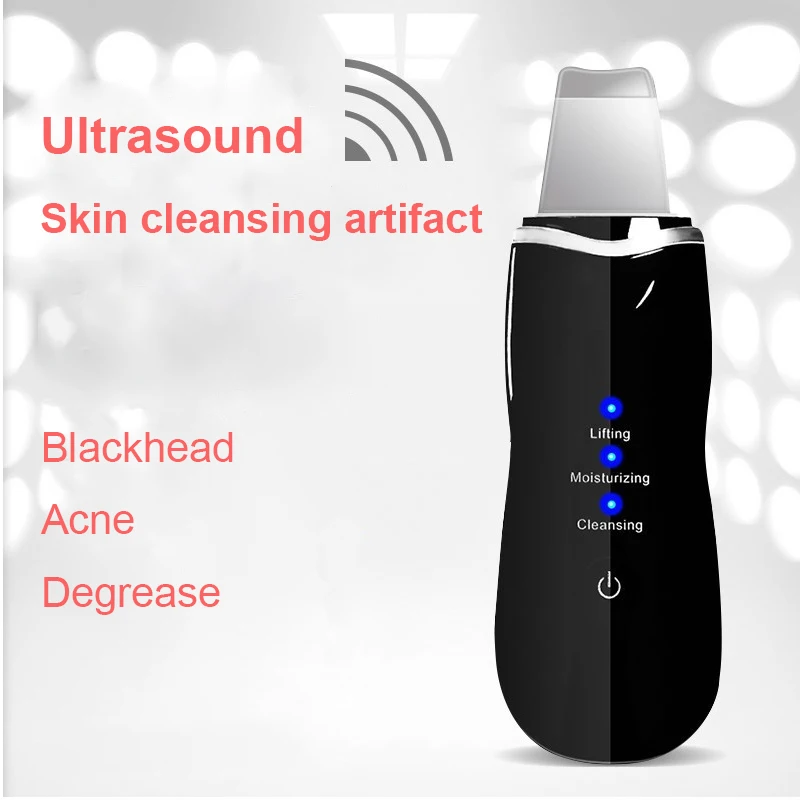 

Ultrasonic Skin Scrubber Deep Face Cleaning Machine Peeling Shovel Facial Pore Cleaner Face Skin Scrubber Lift Machine