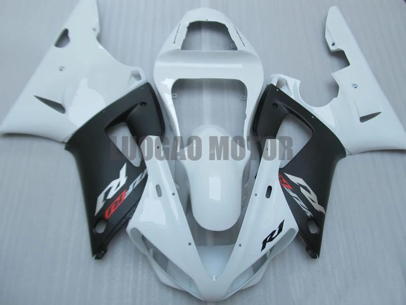

Injection ABS plastic fairings kit for pearl white black YAMAHA YZF R1 YZF1000 R1 02 03 black body kit YZdywork FR1 bo 2002 2003