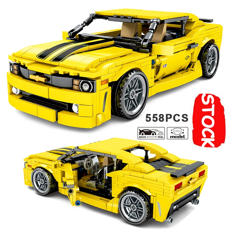 Вытяните назад автомобиль строительный блок Sembo Совместимость Legoingly