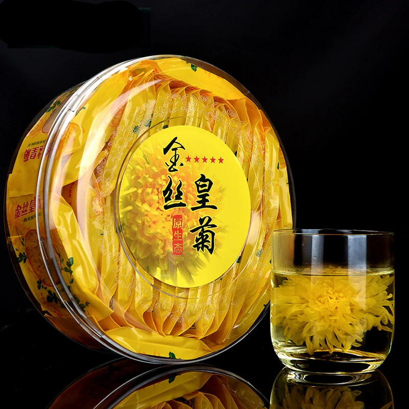 

A Box Flower Tea Chrysanthemum Tea Gold Silk Royal Super Premium Tongxiang Chrysanthemum Tea Leaves Fire Healthy Food 30bags/Box