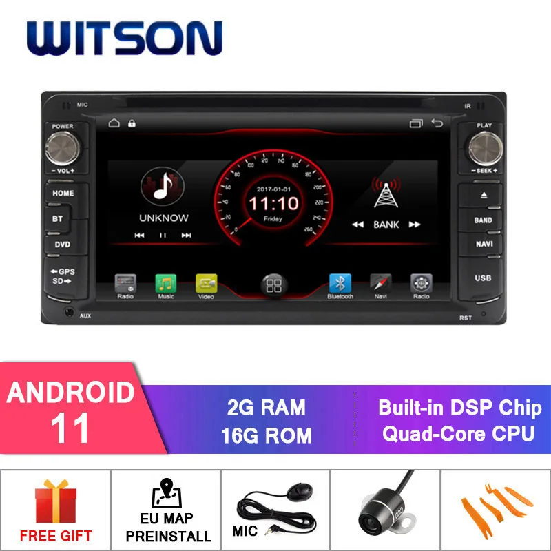 Автомобильный DVD-навигатор WITSON на Android 11 с GPS для TOYOTA COROLLA RAV4 VIOS HILUX Terios поддержка