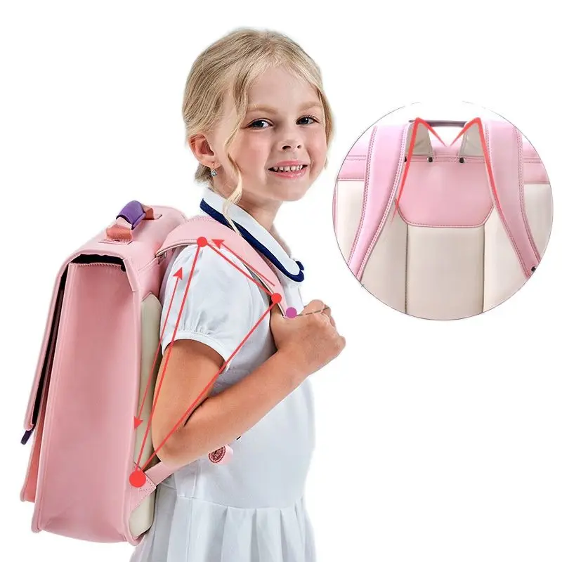 PU materialTop quality Waterproof Children s backpack boys girls Primary schoolbag Kindergarten Infantil Kids backpack