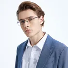 Новинка 2022, мужская оправа из чистого титана, Ультралегкая деловая полуободковая оправа для очков для мужчин, оправа для очков при близорукости и пресбиопии F902