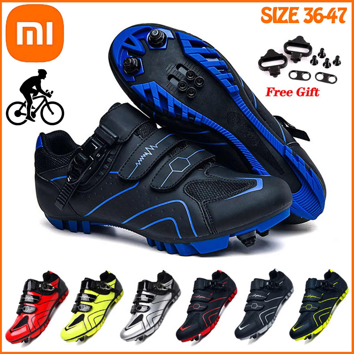 

Xiaomi Mijia Flat Cycling Shoes MTB Sneakers Men Road Bike Shoes Women Trail Mountain Cycling Sneakers Racing SPD Cleats Shoes