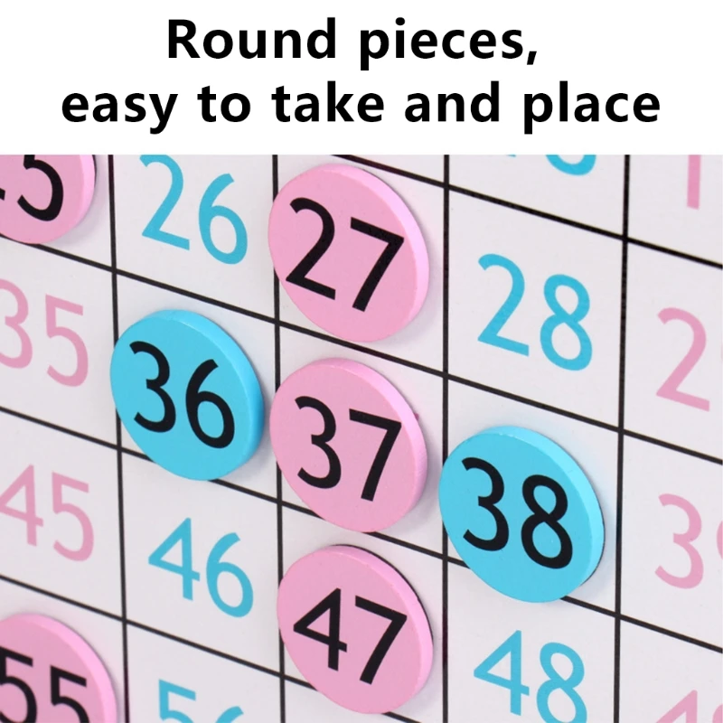 

Wooden Math Learning Board Toy Montessori 1-100 Numbers Hundreds Board Counting U50F