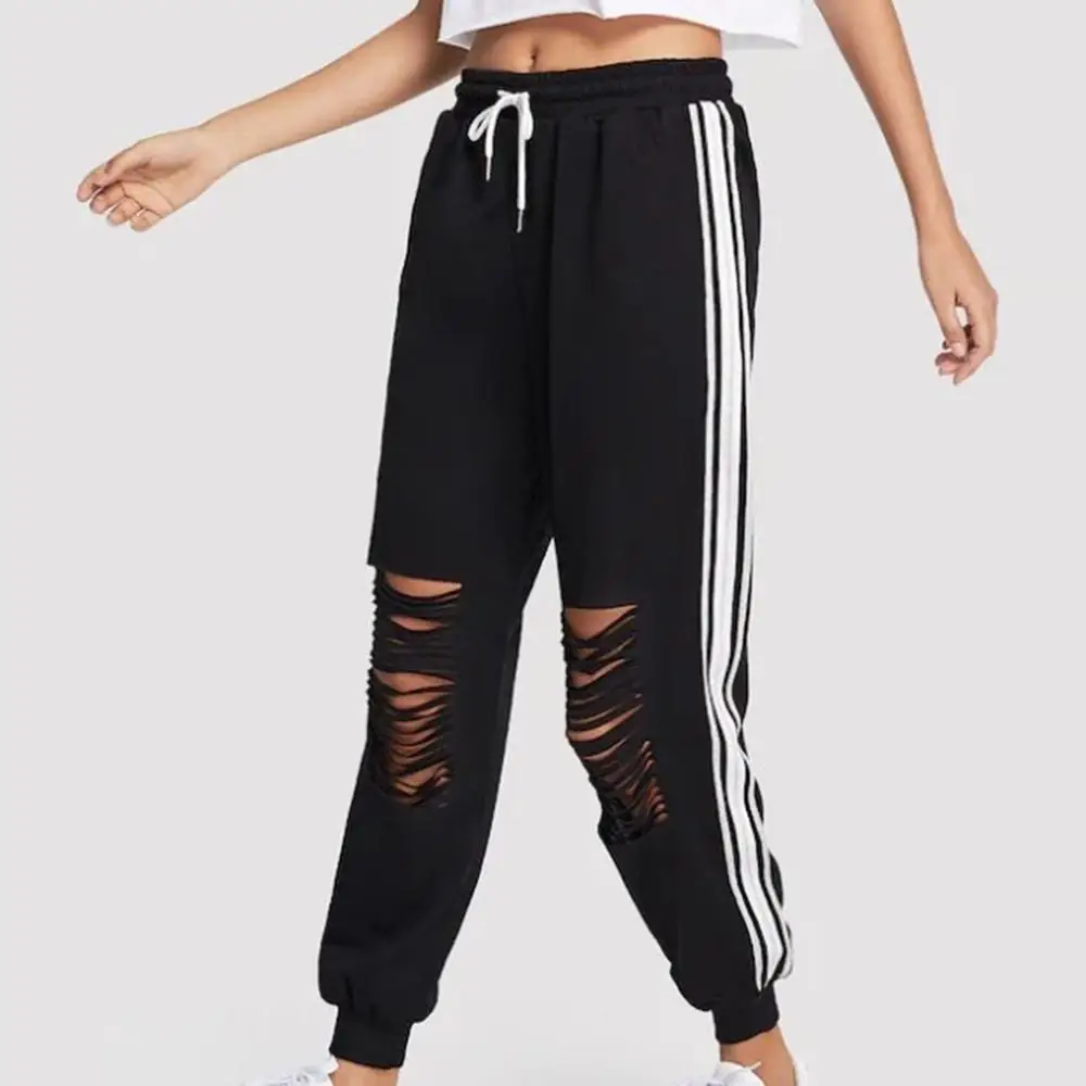 Sweatpants Summer Women's Hollow Out Workout Leggings Fitness Sports Running Yoga Athletic Pants Loose Casual Trouser Streetwear |