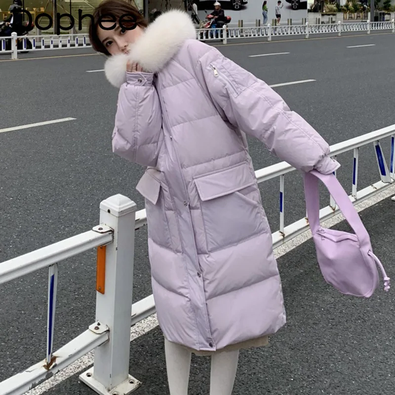 

Пуховик женский средней длины с меховым воротником, на хлопковом наполнителе