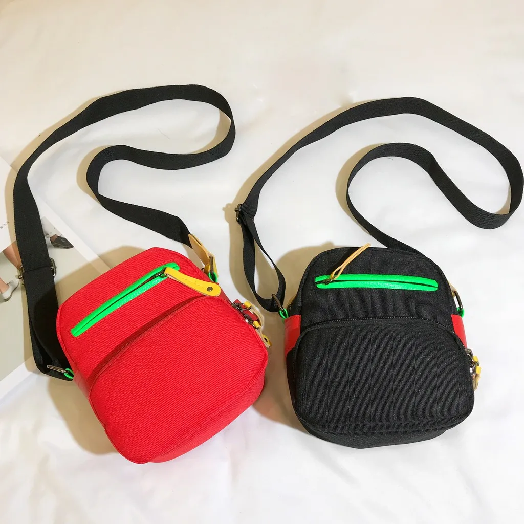 Женская Холщовая Сумка 20 # стильная маленькая сумка контрастных цветов в стиле