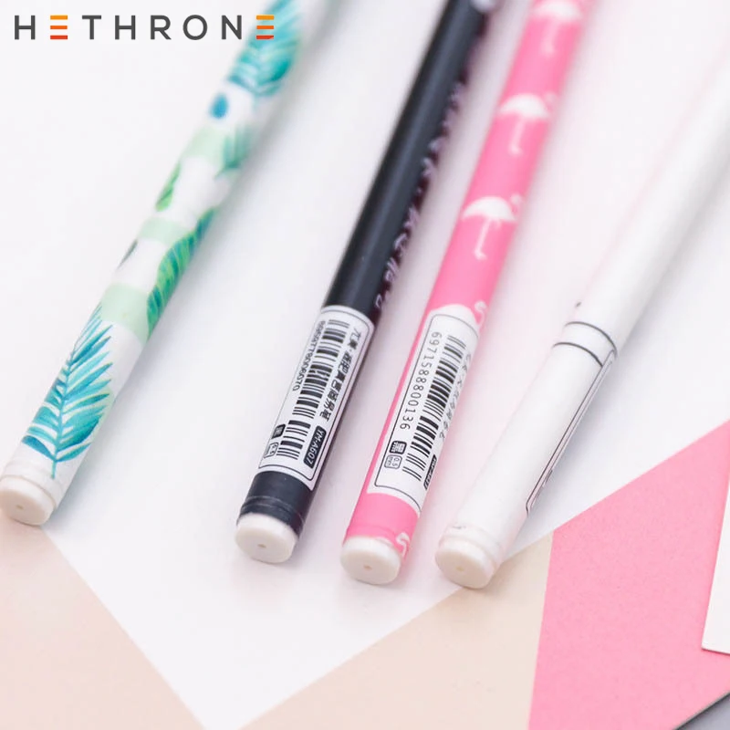 Гелевая ручка Hethrone high kawai с принтом в виде листьев милый набор гелевых ручек для