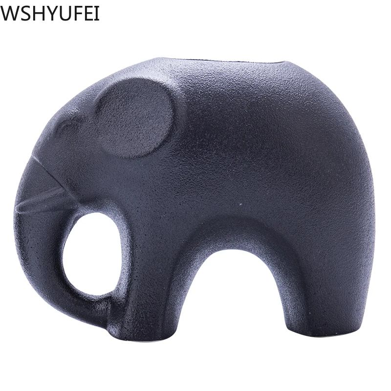 Керамическая Мини ваза со слоном гидропонное растение декор для гостиной дома