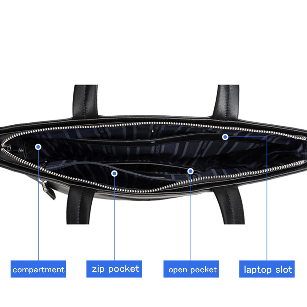 Bison Denim Fashion Brand Genuine Leather Briefcase Men Bags Business laptop Handbag  for Men Large Capacity Shoulder Bag