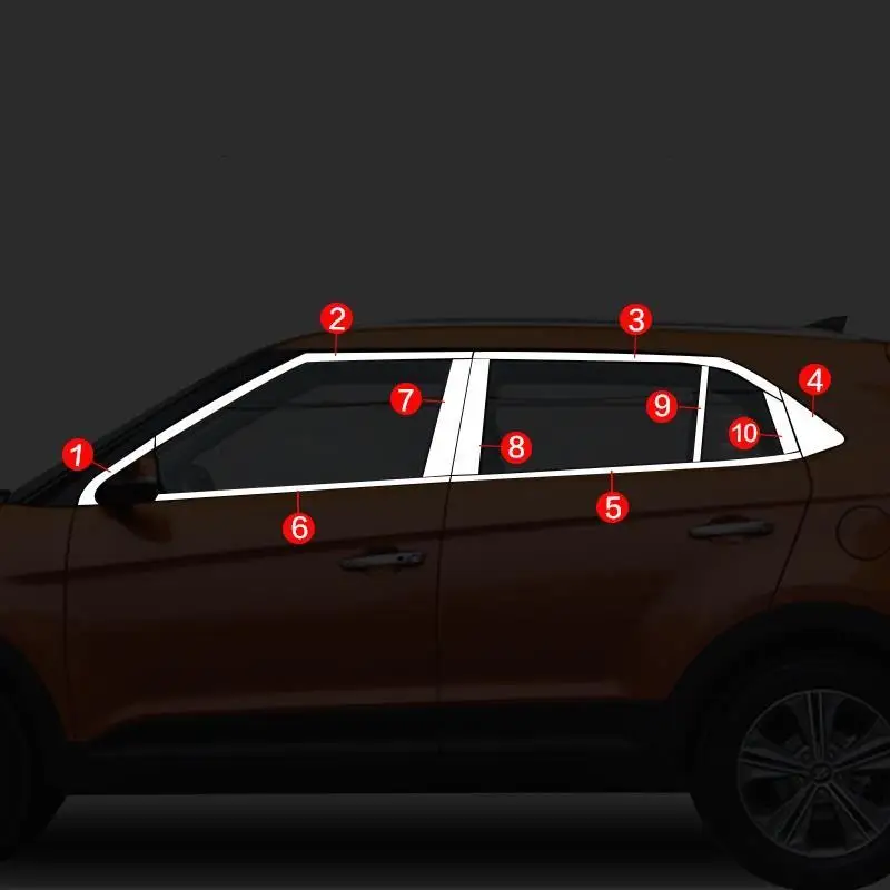 Автомобильные авто хромированные модифицированные оконные наружные