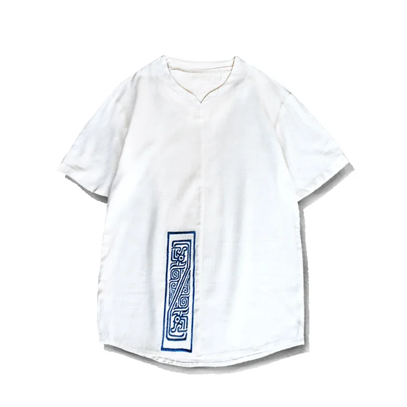 Размера плюс для мужчин в традиционном китайском стиле Летняя одежда Новая детей