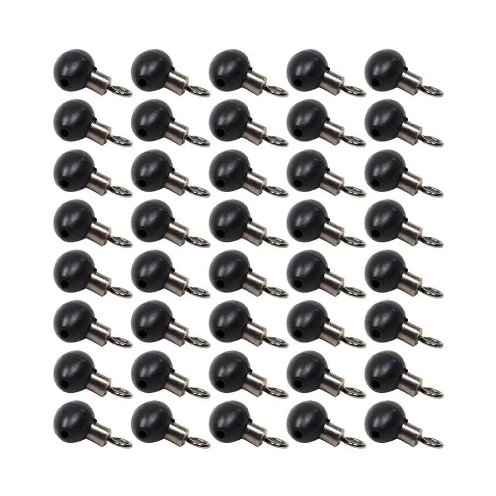 

10/20/30/40Pcs Stainless Steel Fishing Tackle Zip Slider Beads Swivels Pulley Clip Line Rigs