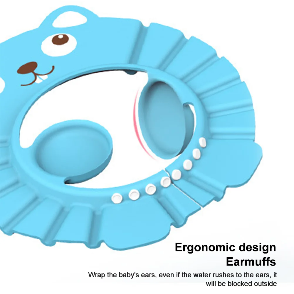 

3pcs Boys Girls For Bath Foldable Hat Home Toddler Children Bathroom Multifunction Kids Ear Protection Baby Shower Cap Shampoo