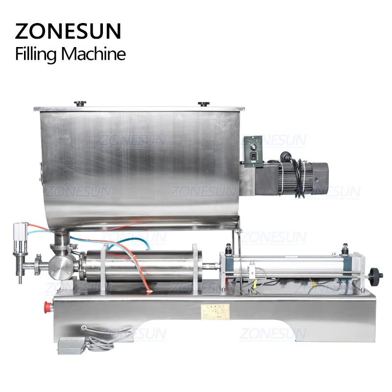 ZONESUN 60л машина для наполнения соусом чили арахисовым маслом количественного