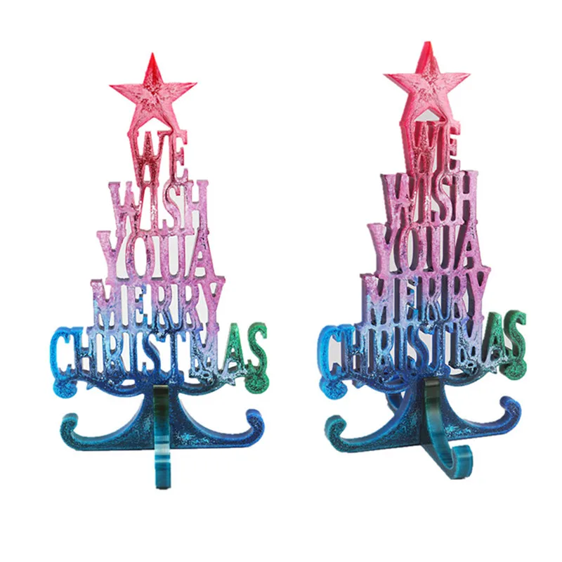 

SNASAN Merry christmas letters Ornaments Silicone Mold DIY mold Epoxy Resin UV Resin Jewelry Decorative Craft ShengDanShu/No4