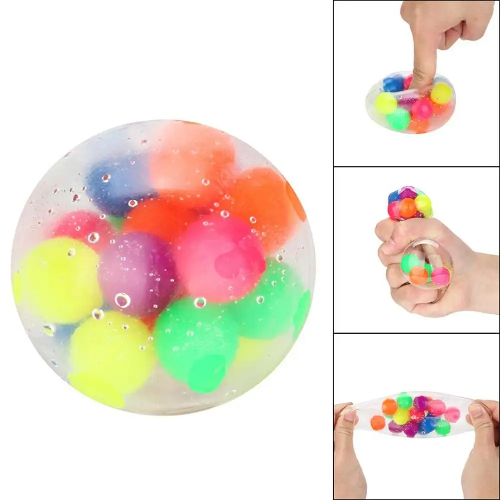 

ZK50 Anti Anxiety Face Reliever Colorful Stress Relief Ball Autism Mood Squeeze Relief Healthy Toy Kids/Adults Gift Office Home