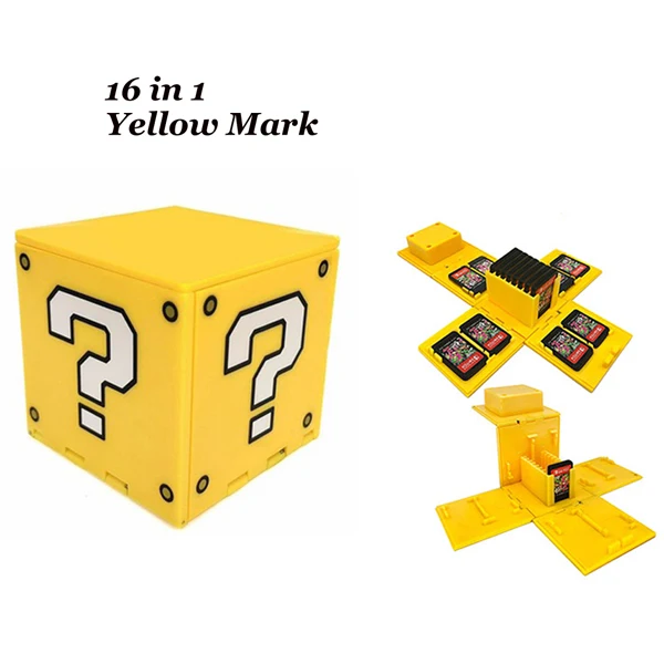 Yellow Mark Футляр для игровых карт премиум-класса с переключателем NAND, коробка для хранения с переключателем, складывающаяся коробка для карт NS, сохраняющая 12 карт - Цвет: Yellow Mark