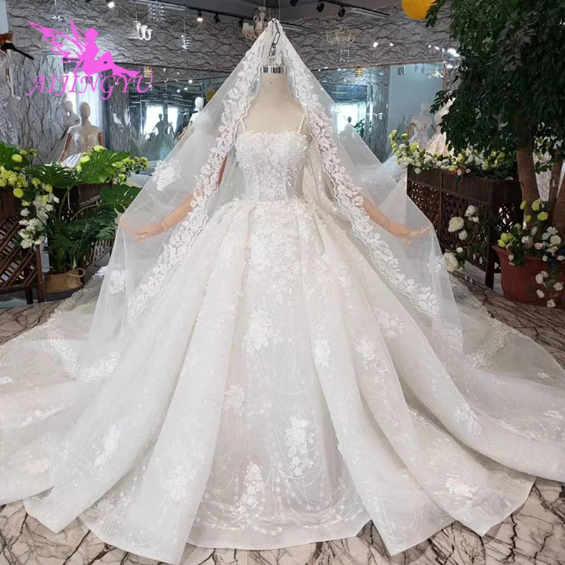 

AIJINGYU White Dresses Long Tail Shop Beautiful Bridals Plus Size Casual Gownes Wedding Dress Arab Emirates
