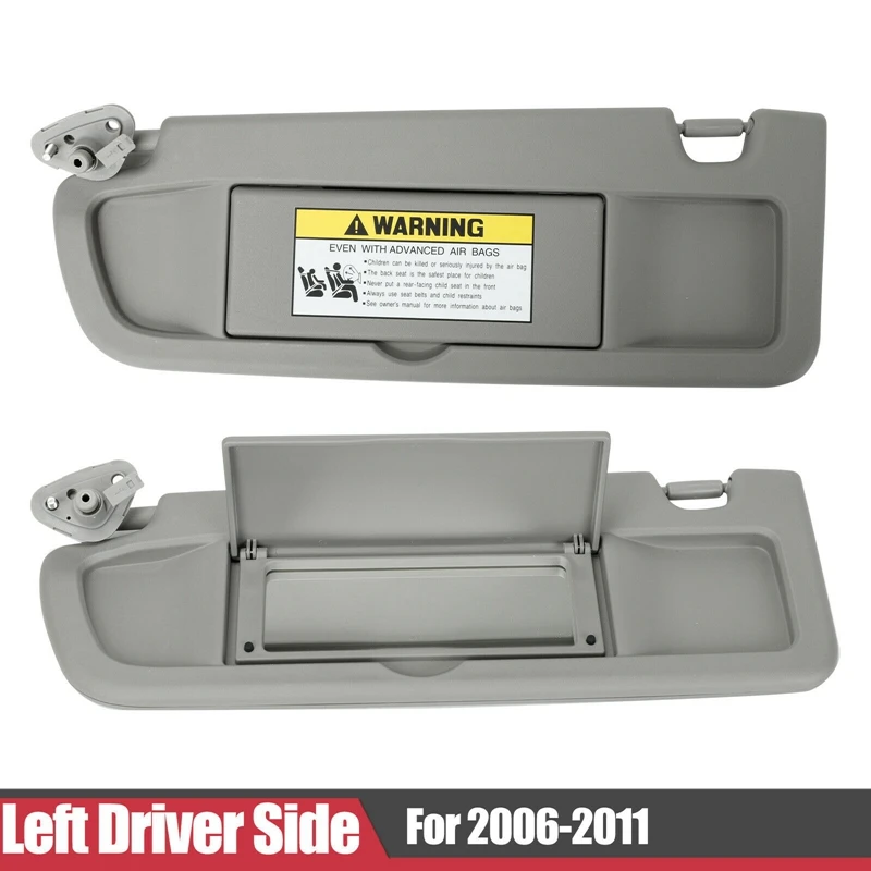 

Left Driver and Right Passenger Side Clear Gray Sun Visors for Honda Civic 2006-2008 83280-SNA-A01ZC 83230-SNA-A01ZC