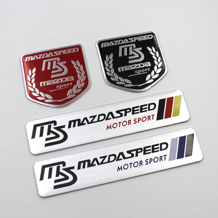 1 шт. 3D MS спортивные наклейки эмблема из алюминиевого сплава для Mazda Speed Ankocera Cx-4 ATZ 3