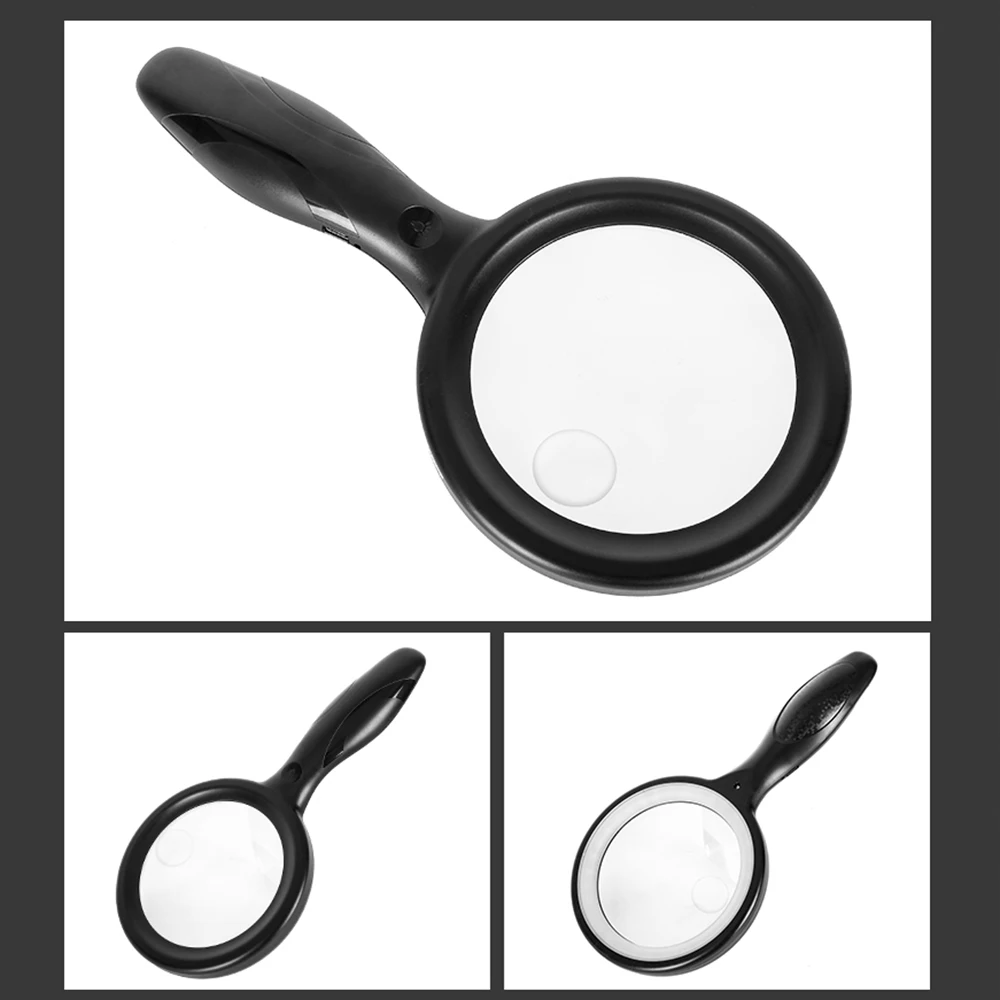 

Handheld Portable 5X/10X Magnifier Rechargeable Magnifying Glass with 33pcs LED Light 3 Brightness Adjustment for Reading Newspa