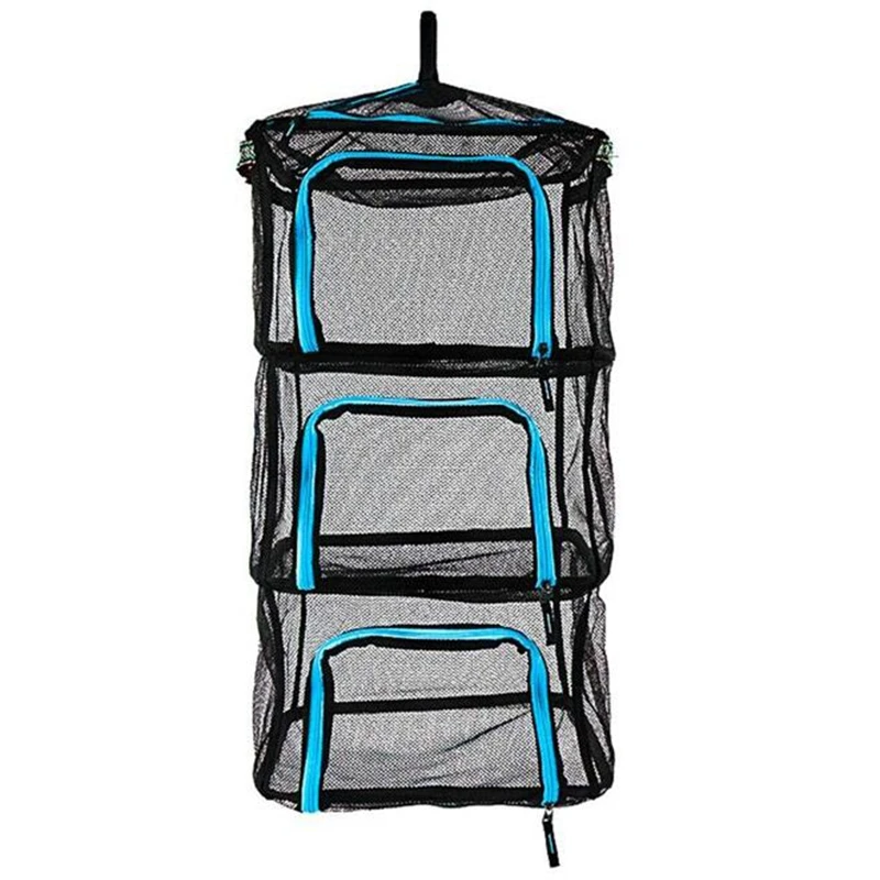 Складной 4 слоев с фактурой в виде рыбной сети сушилка Складная сетка вешалка для