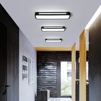 modern simple led ceiling light black or white balcony porch long surface mount ceiling lamp cloakroom corridor panel fixtures