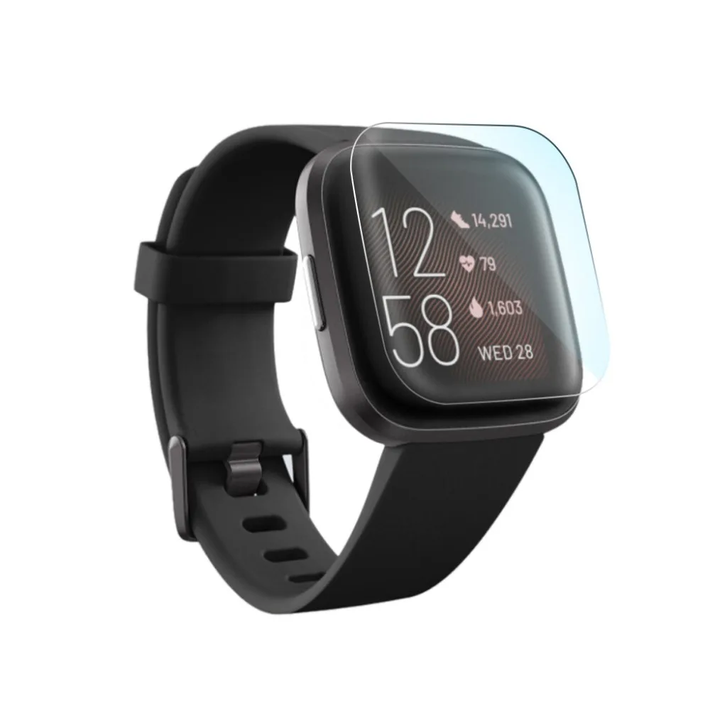 9H взрывозащищенный lcd TPU HD полное покрытие экрана Защитная пленка для Fitbit Versa 2 Смарт-часы защитные аксессуары чехол#901