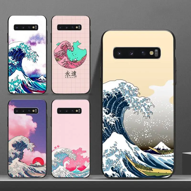 

aesthetic vaporwave sea Japan Phone Case For Samsung A50 A51 A71 A20E A20S S10 S20 S21 S30 Plus ultra 5G M11 funda shell