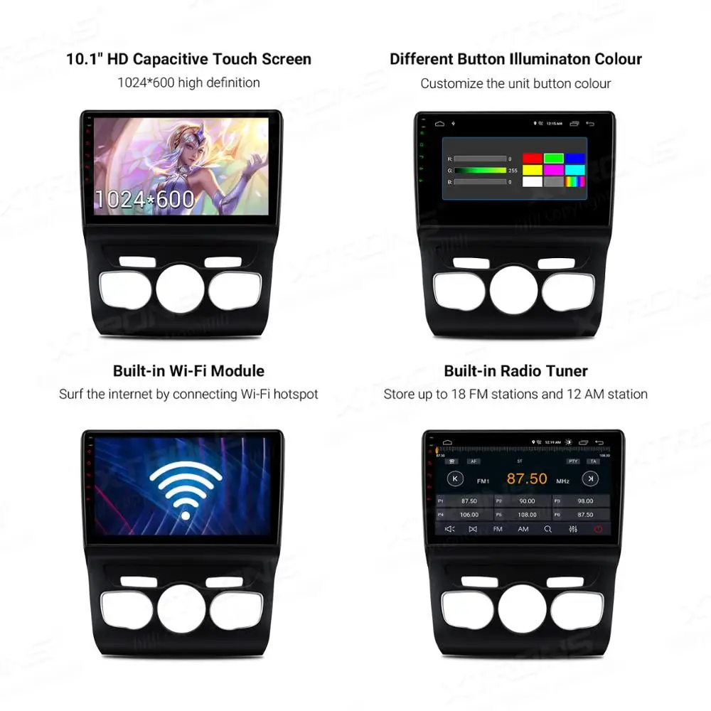 10 1 ''IPS мультимедийный Android Q DSP GPS-навигатор стерео радиоплеер для Citroen C4 2010 2011