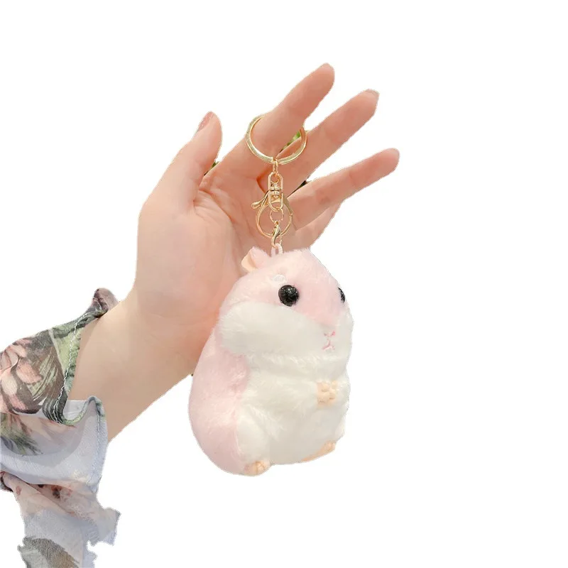 

1 Pcs Plush Keychain Popular Hamster Exquisite Decorate Very Soothing Funny Pendant