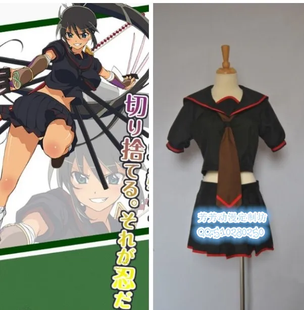 

Senran Kagura: Portrait of Girls Ninja Flash! Hebijo Academy Homura Mirai Yomi Hikage School Uniform Dress Anime Cosplay Costume