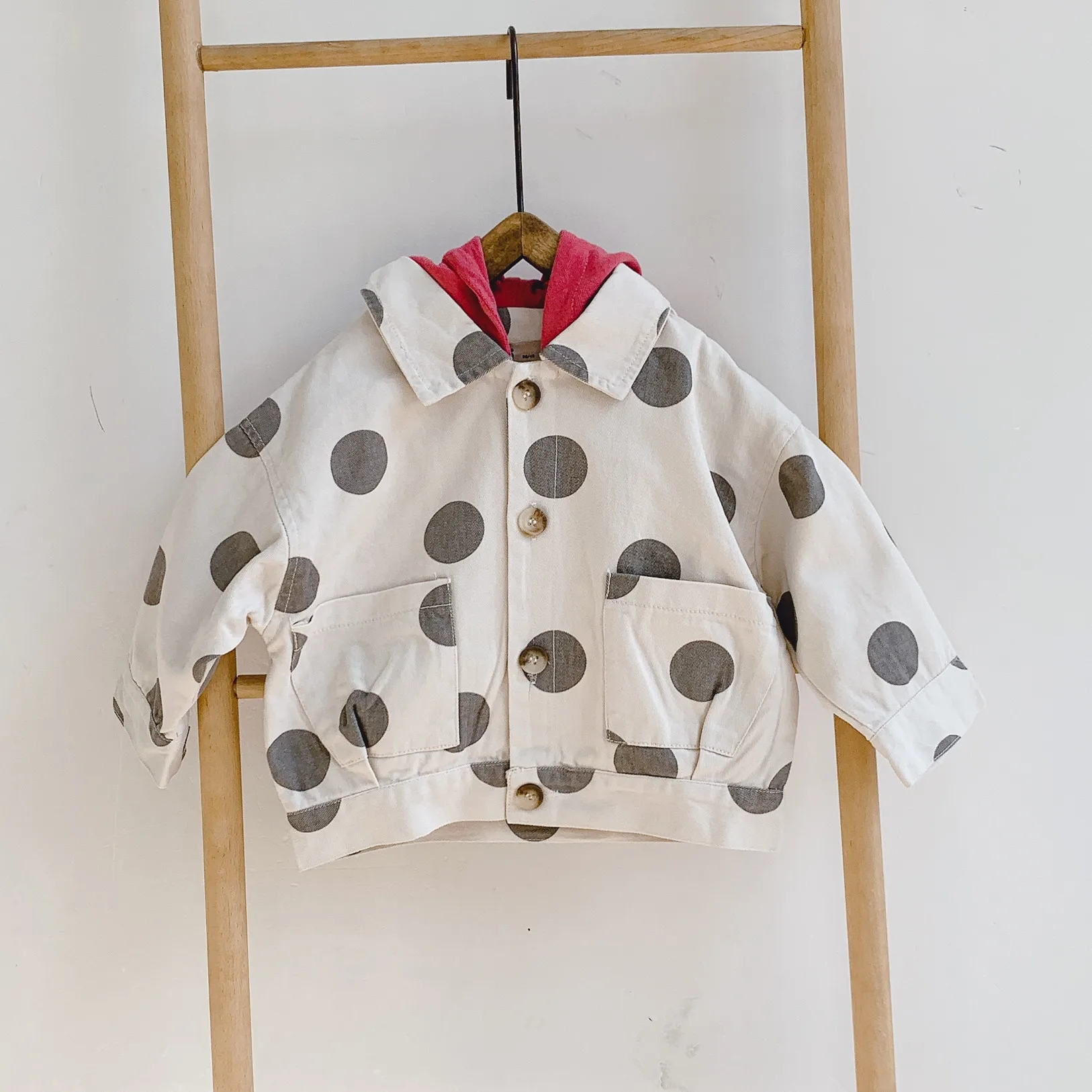 Детская осенняя одежда Новинка 2019 года корейский волнистый точечный колпак