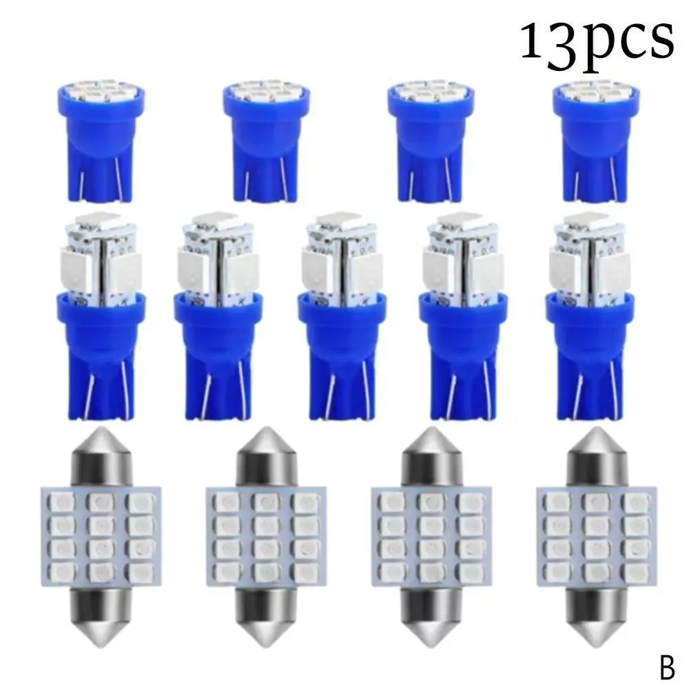 13 шт. автомобильный комплект белых светодиодных фонарей для автомобиля Купол