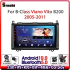 Автомагнитола Srnubi, мультимедийная стерео-система на Android 10, с GPS, для Mercedes Benz B-Class, Viano Vito B200, типоразмер 2DIN
