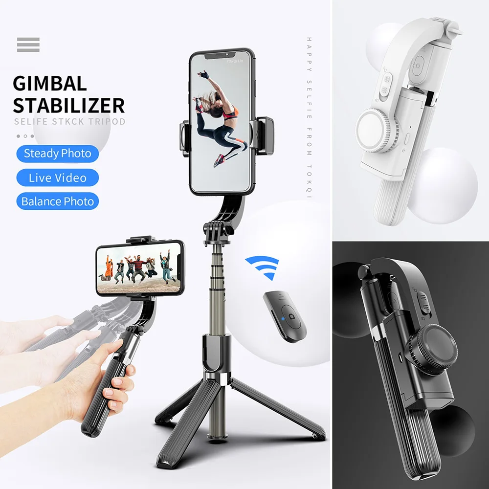 Анти встряхивание селфи палка 360 ° поворот мобильный телефон Gimbal стабилизатор