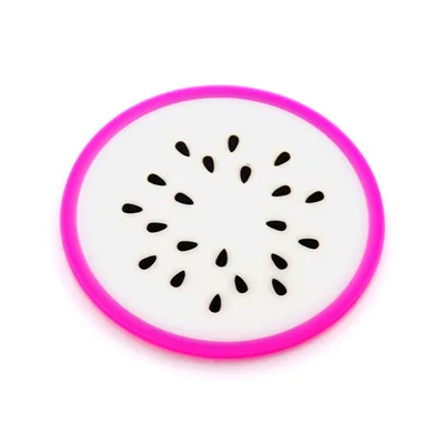 Pitaya Горячая подстаканник в форме фруктов силиконовая подставка под кружку Нескользящая изоляционная подстилка подстаканник стол подстилки стол кухонные аксессуары - Цвет: Pitaya