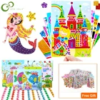 5 шт.лот детские наклейки, игрушка, подарок, сделай сам, алмазные наклейки, ручная работа, кристальная паста, картина, мозаика, головоломки, игрушки, случайный цвет, дети, WYW