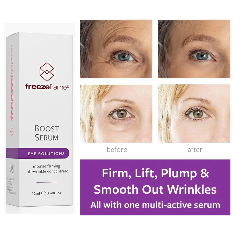 

Australia Freezeframe BOOST Eye Rolloer SERUM Hyaluronic Glucuronic Acid for Firm Wrinkles Lines Eye Solutions Bags Sagging skin