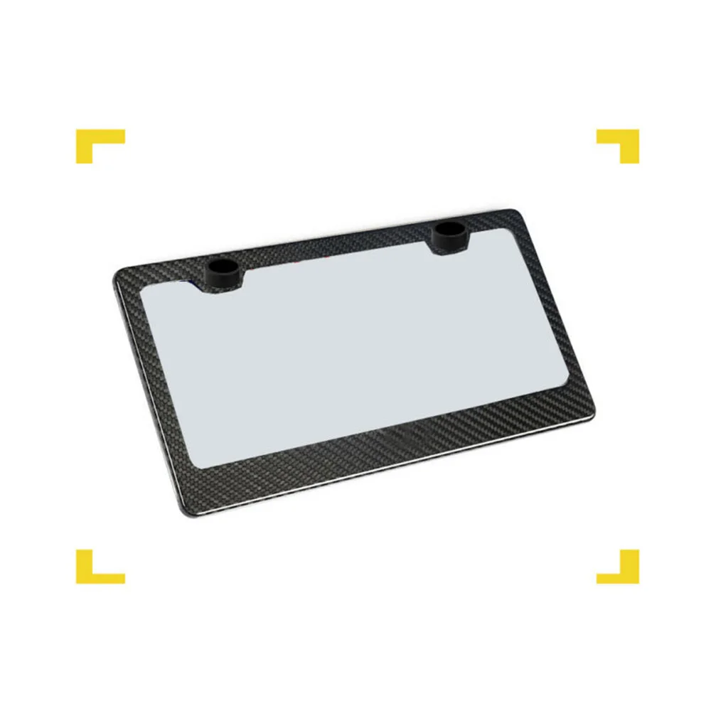 Черный чехол для автомобильного номерного знака из углеродного волокна с 2