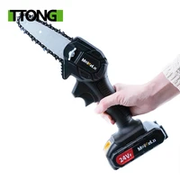 24v mini electric saw chainsaw for woodworking garden tools with batterys brushless chain saws wood cutters