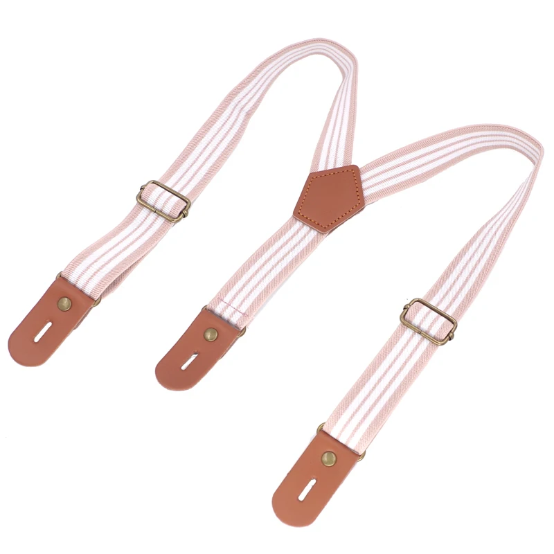 Детские кожаные подтяжки на кнопках эластичные регулируемые модные детские