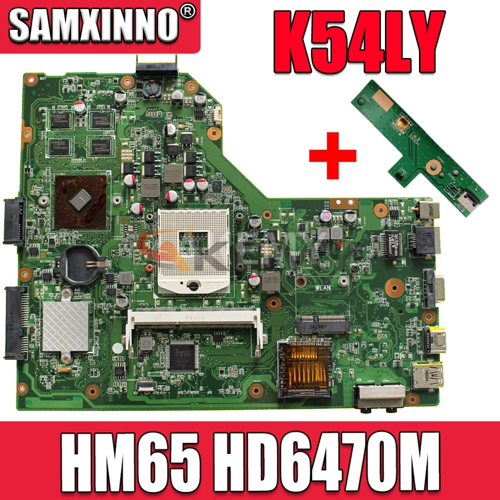 K54LY материнская плата для ноутбука USB: 3 0 1 ГБ HM65 HD6470M ASUS X54HR K54HR X54H тестовая тест на